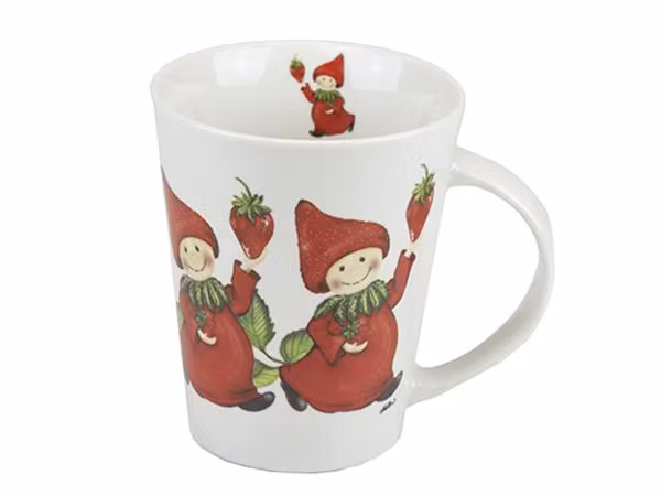 Mugg med jordgubbsmotiv - Svensk originaldesign Camilla Ståhl, II-sort