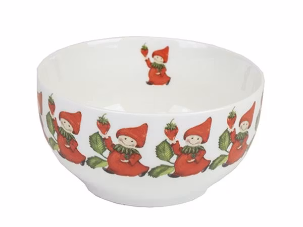 Skål med jordgubbsmotiv - Svensk originaldesign Camilla Ståhl, II-sort