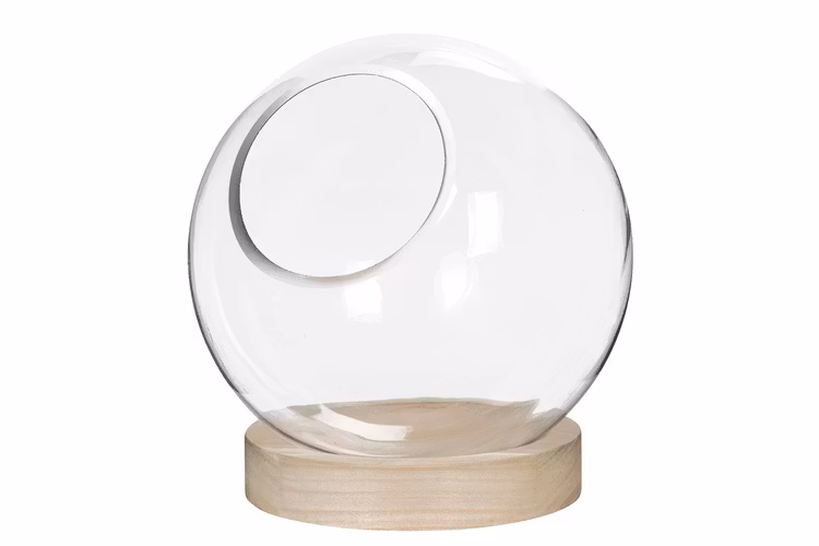 Glasklot lykta/vas/kruka, sned