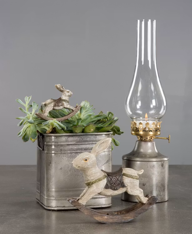 Lampa/Värmeljus Iris Cloudy/Rusty 9x35cm