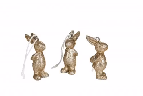 Kanin/Hänge Champagne 5 cm, 6-pack