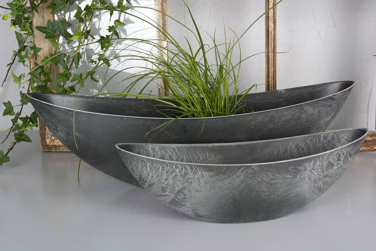 Kruka Gondol grå, liten 39x11x12cm
