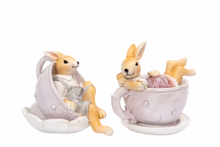 Kaniner i kopp, 2-pack, en av varje