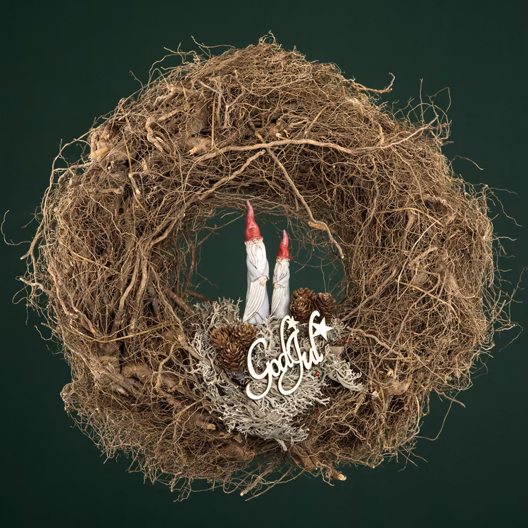 God Jul Stjärna Stick Natur 7,5x4,5cm