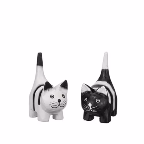 Stående katt i trä
