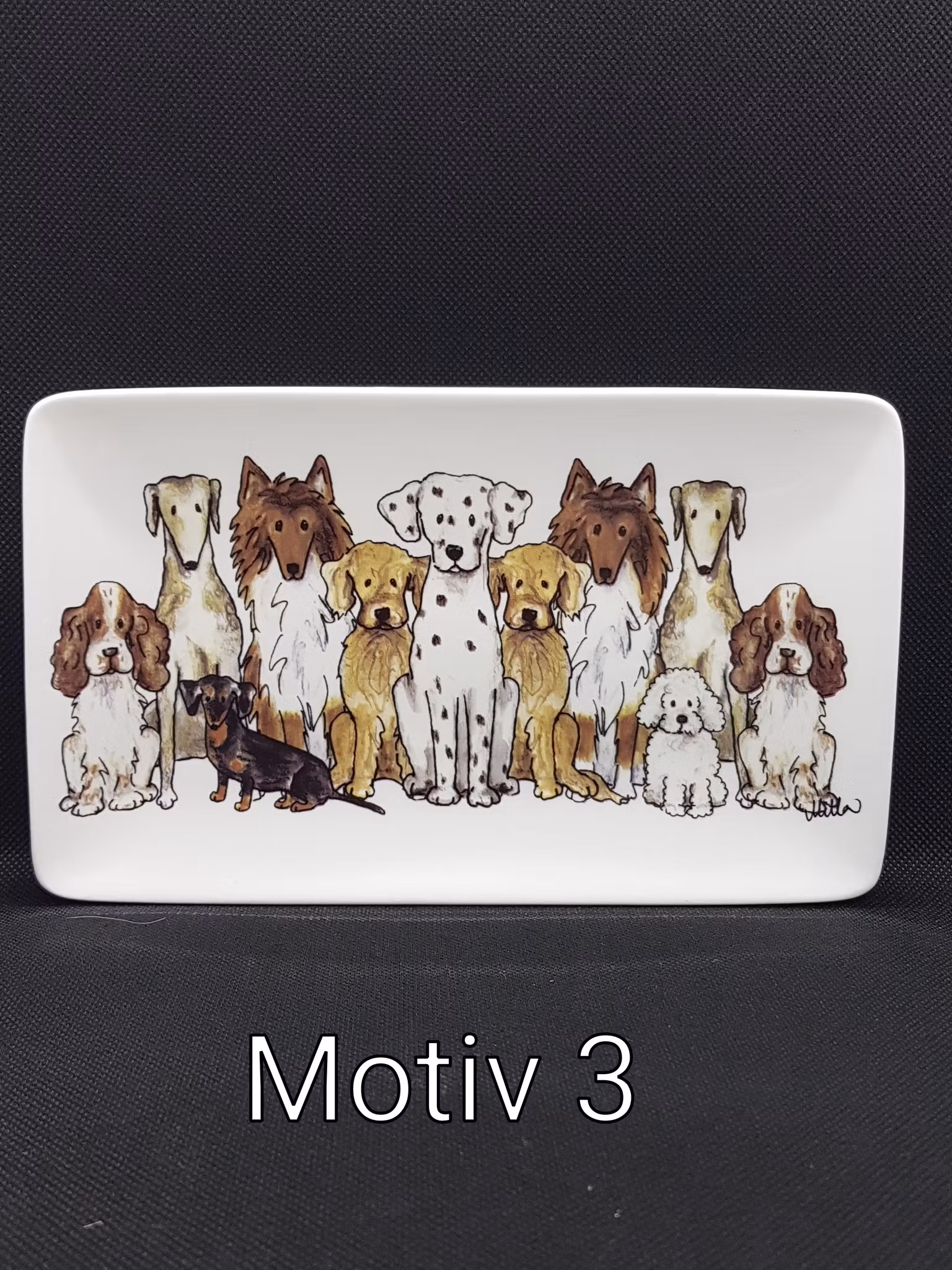 Fat med hundmotiv - Svensk design Camilla Ståhl