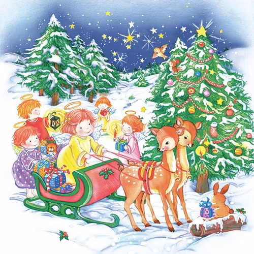 Julservett från Daisy -  *Julänglar på släde*