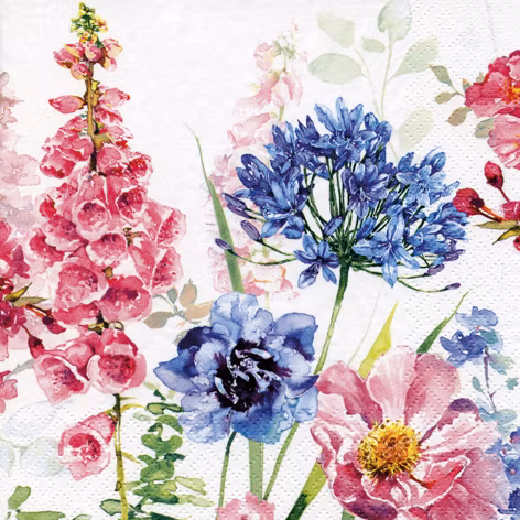 Servett från ti-flair - *Digitalis & Agapanthus*