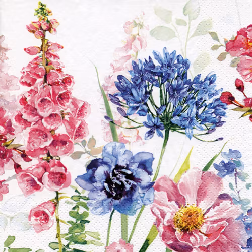 Servett från ti-flair - *Digitalis & Agapanthus*