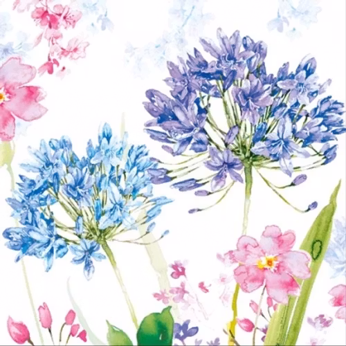 Servett från ti-flair - *Blå agapanthus*
