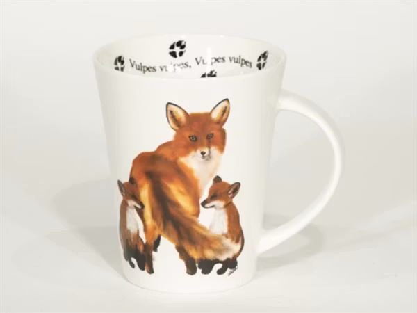 Vilda djur - Mugg med rävmotiv - Svensk originaldesign
