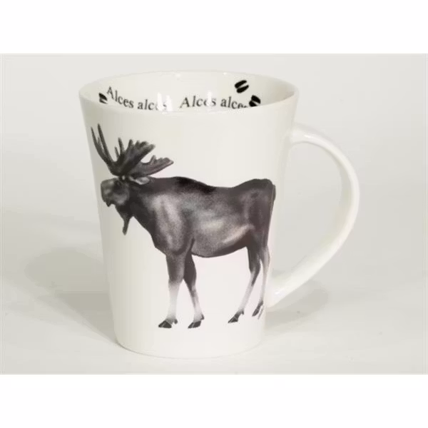 Vilda djur - Mugg med älgmotiv - Svensk originaldesign