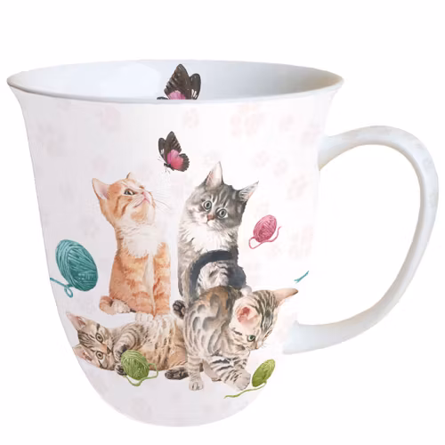 Ambiente Porslinsmugg -  *Lekande kattungar*  - *Playing kitten*