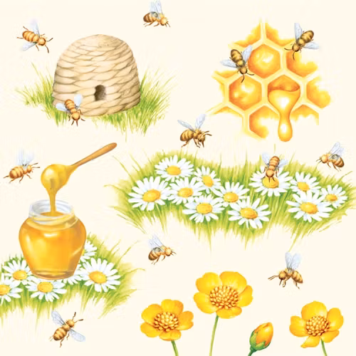 Servett från Ambiente - *Bin* - *Bees*