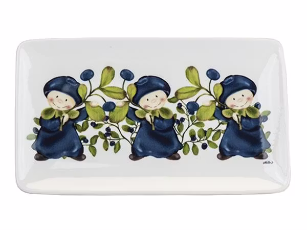 Fat med blåbärsmotiv - Svensk originaldesign Camilla Ståhl, II-sort