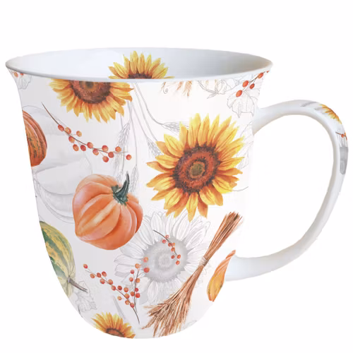 Ambiente Porslinsmugg - *Pumpor & Solrosor* - Pumpkins & sunflowers