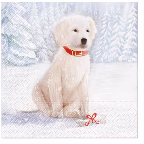 Julservett från PAW - *Snöig hund* - Snow Dog