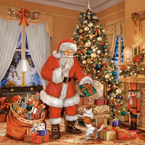 Julservett från Inicio - *Tomten lämnar julklappar* - Santa Giving Presents