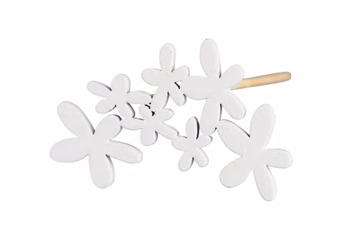 Blombukett/Stick Vit 6x4 cm