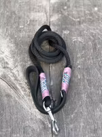 Dog Leash med Läderhandtag