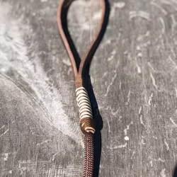 Dog Leash med Läderhandtag