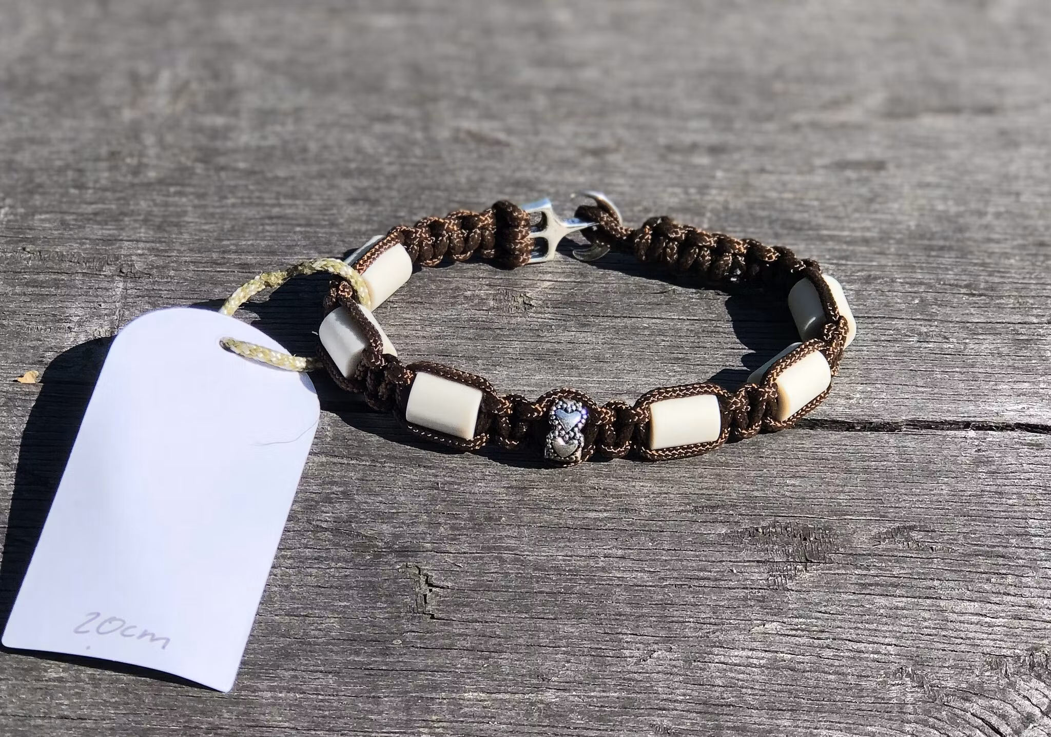 20 cm fästingarmband WalnutBrown