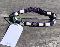 26 cm fästinghalsband RoyalPurple/Svart