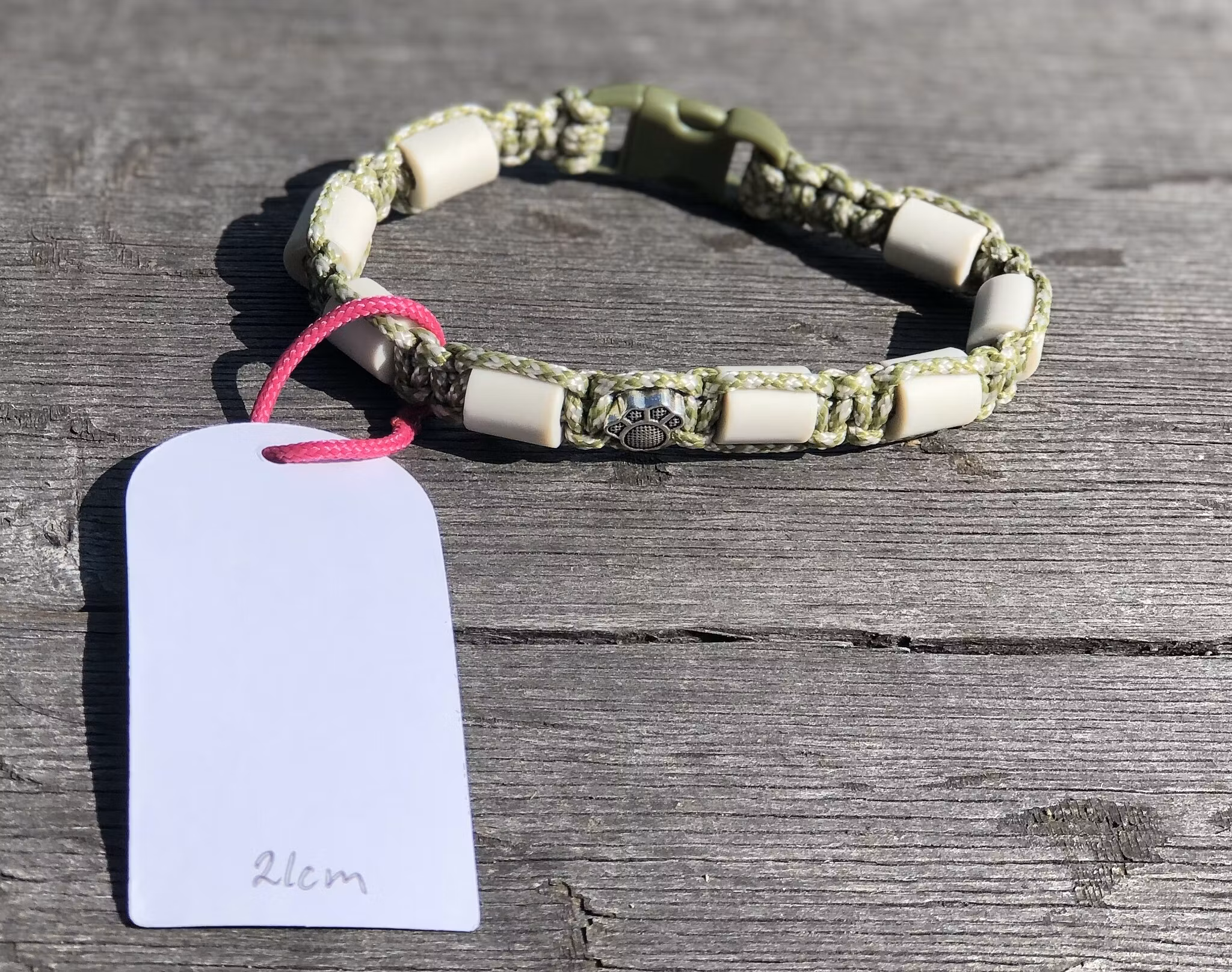 21 cm fästinghalsband Moss&Cream