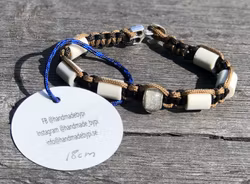 18 cm fästingarmband Svart/Brun