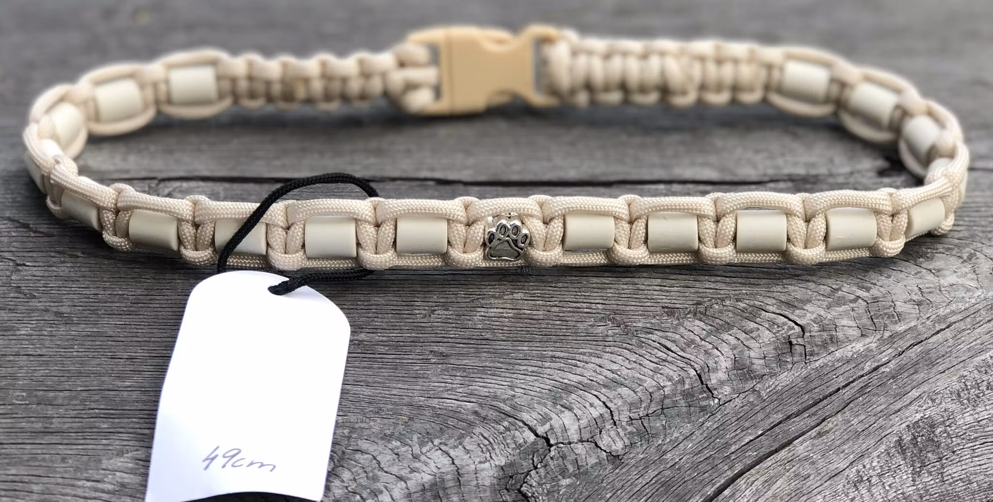 49 cm fästinghalsband Cream