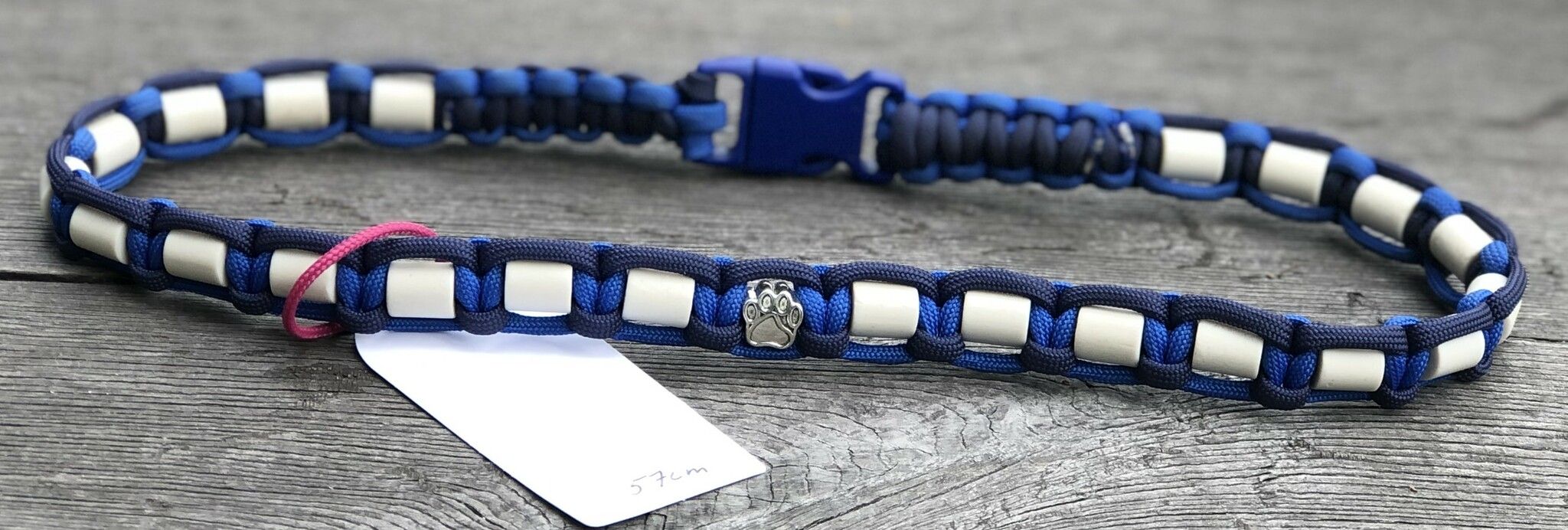 57 cm fästinghalsband MarinBlue/RoyalBlue