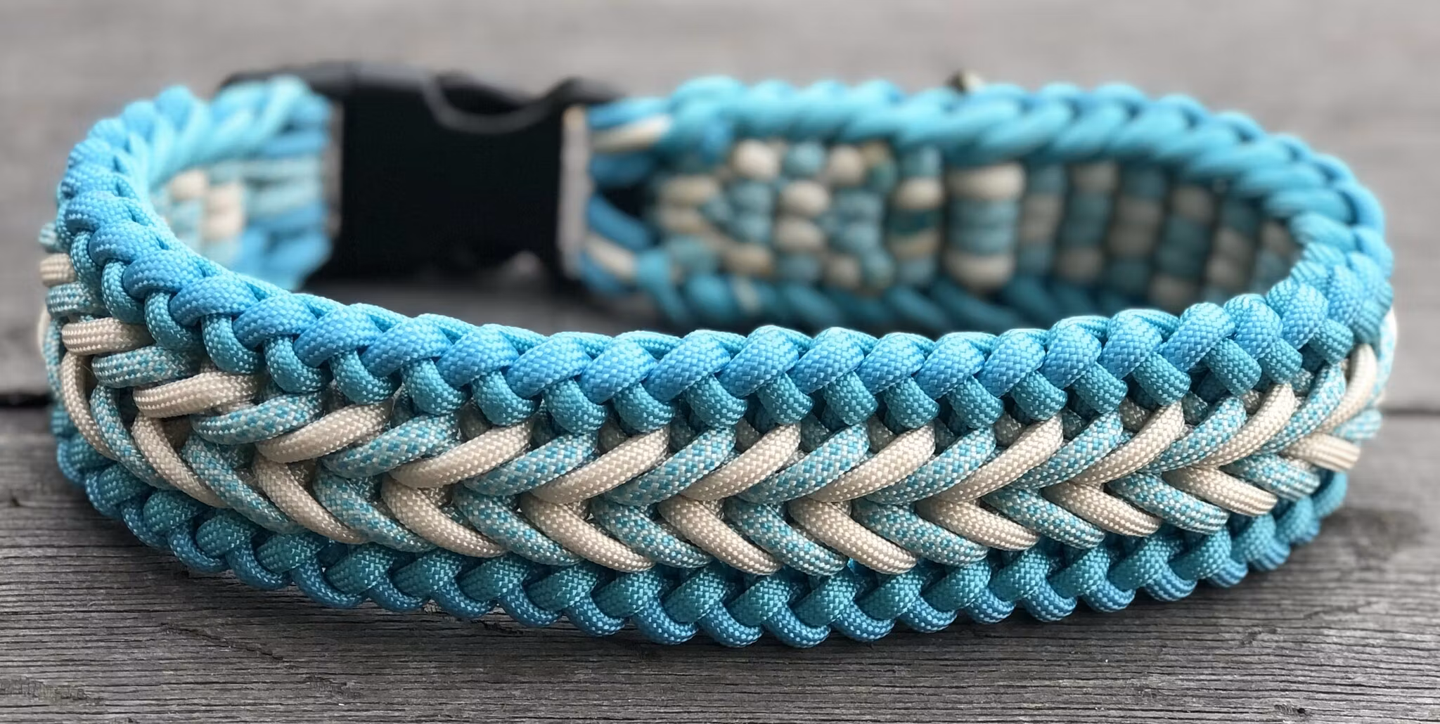 Halsband 40cm Dark Cyan med säkerhetslås