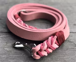 178 cm koppel i läder Pastel Pink