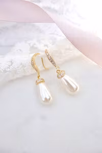 Zaide perleøredobber i sølv, gull eller rosegull