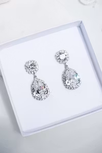 Ariadne øredobber, rhodium
