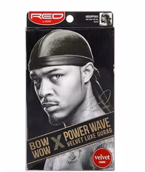 RED BY KISS POWER WAVE VELVET DURAG - BLACK