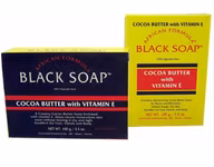 African Formula Cocoa Butter Black Soap with vitamin E 100g
