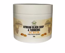 African Black Soap & Turmeric Scrub 250g