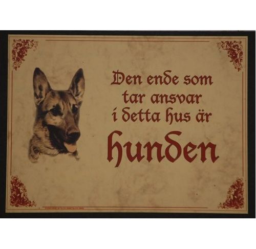 Tavla (kloka ord) "Hund med ansvar"