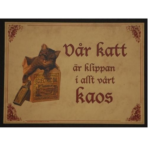 Tavla (kloka ord) "Vår katt är klippan.."