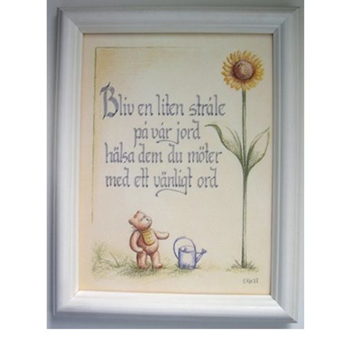 Tavla "Bliv en liten stråle..."