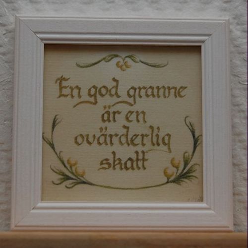 Tavla "En god granne"
