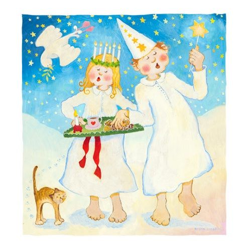 Kort BL "Lussekatten o Pepparkakan"