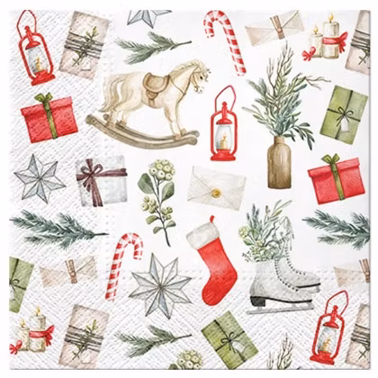 Servetter "Vintage holidays"