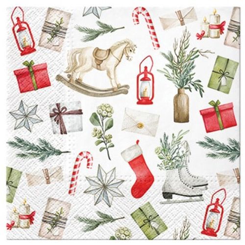 Servetter "Vintage holidays"