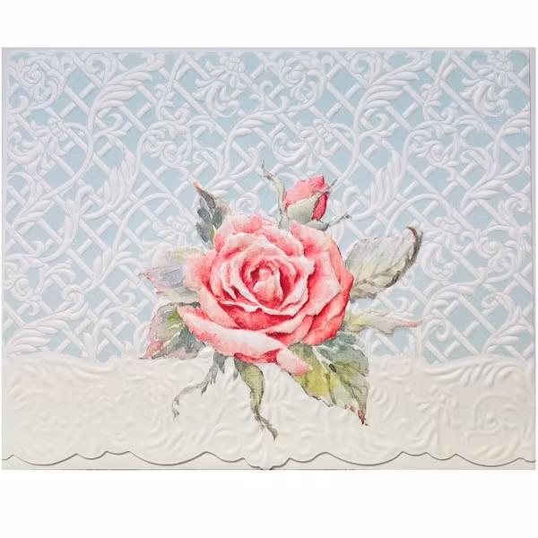 Blomsterkort "Ros"