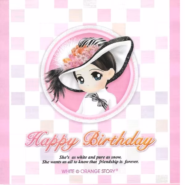 Kort+kuvert "Happy Birthday" 2