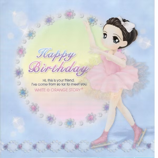 Kort+kuvert "Happy Birthday" 9