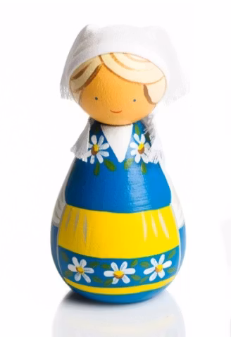Liten trädocka Sverigeflicka