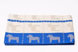 Kökshandduk Dalahäst blå